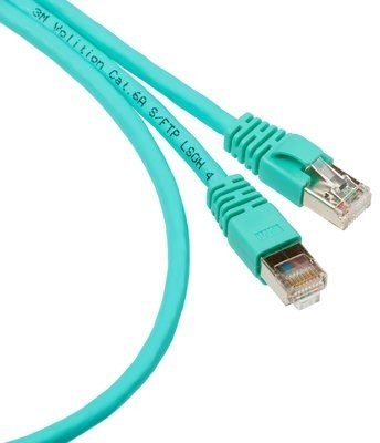 3M 7100105377 Коммутационный шнур кат 6, неэкранированный, RJ45-RJ45, бирюзовый, 1 м,U/UTP LSZH