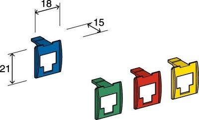 3M 7000078623 Цветная вставка для порта RJ45, желтая (не используется с RJ45сплитером), упаковка 8 шт.