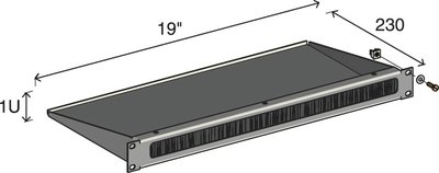 3M 7000078820 Кабельный органайзер 1U, 19", черн. (2 шт. в упаковке)