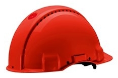 7000039721 3M™ Каска защитная G3000NUV-RD c вентиляцией, с храповиком, цвет красный