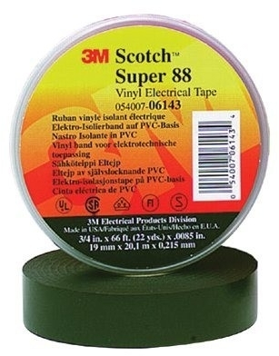 3M 7000031459 Scotch Super 88 изоляционная лента высшего класса, 38мм х 33м х 0,22мм