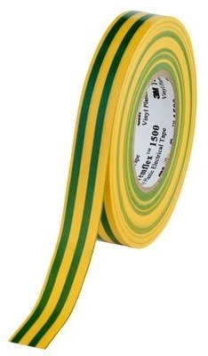 3M 7100080346 Temflex 1300 изолента желт-зел 19ммx20м