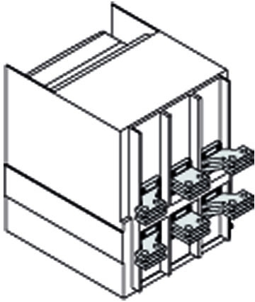 ABB 1SDA074590R1 Комплект силовых выводов фиксированной части SHR на верхние выводы E2.2 2500A W FP 4шт (устанавливаются на заводе)