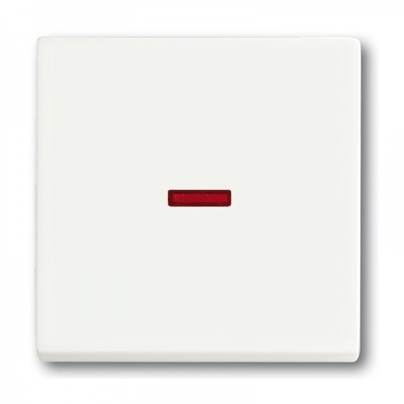 ABB 1751-0-3091 Клавиша для механизма 1-клавишного выключателя/переключателя/кнопки с красной линзой, серия solo/future, цвет davos/альпийский белый