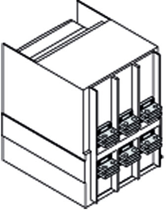 ABB 1SDA074618R1 Комплект силовых выводов фиксированной части VR на нижние выводы E6.2 6300W FP 3шт (устанавливаются на заводе)