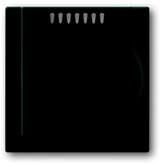 ABB 6599-0-2647 Плата центральная (накладка) для усилителя мощности светорегулятора 6594 U, KNX-ТР 6134/10 и цоколя 6930/01, серия impuls, цвет чёрный бриллиант