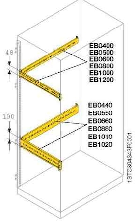 ABB EB0800 Профиль L=800 H=48 для монтажа аксессуаров(2шт)