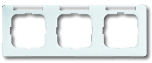 ABB 1754-0-4062 Рамка 3-постовая, горизонтальная, с полем для надписи, серия Reflex SI linear, цвет альпийский белый
