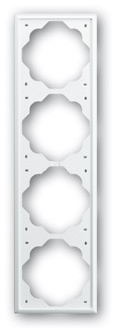 ABB 1754-0-4224 Рамка 4-постовая, серия impuls, цвет альпийский белый