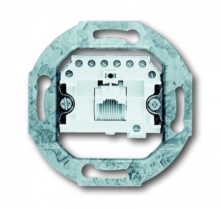 ABB 0230-0-0378 Механизм 1-постовой телефонной розетки 8 полюсов RJ 11/12; RJ 45; ISDN, категория 3