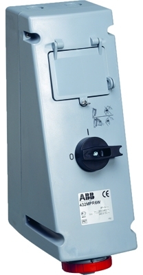 ABB 2CMA168025R1000 Switched interlocked socket-outlet with MCB, 6h, 32A, IP67, 3P+N+E