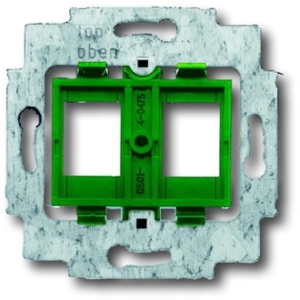 ABB 1753-0-8048 Суппорт для 2-х неэкранированных R&M разъёмов фирмы AVAYA (AT&T / Lucent technologies), Giga Speed, PowerSUM, MGS 300 BH-xx, с зелёным цоколем, без распорок