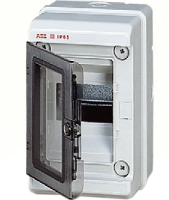 ABB 12744 EUROPA IP65 бокс настенный 4М прозр.дверь серый