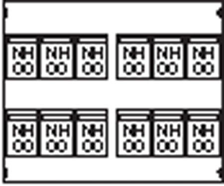 ABB AG85 Пластрон для 12 NH00 3ряда/4 рейки