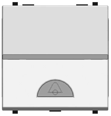 ABB N2204 BL Механизм 1-клавишной кнопки с клавишей и символом "ЗВОНОК", 2-модульный, серия Zenit, цвет альпийский белый