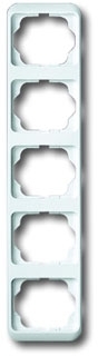 ABB 1754-0-1876 Рамка 5-постовая, вертикальная, серия alpha nea, цвет белый матовый