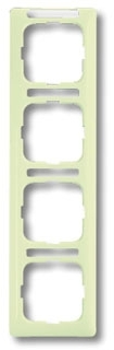 ABB 1754-0-4098 Рамка 4-постовая, вертикальная, с полем для надписи, серия Busch-Duro 2000 SI linear, цвет слоновая кость