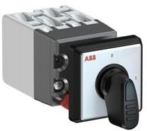 ABB 1SCA126470R1001 OC10 Cam switch, Ith=10A, ON-OFF, 3-contacts, Snap-on door mounting, Black Basic handle