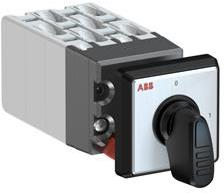 ABB 1SCA126472R1001 OC10 Cam switch, Ith=10A, ON-OFF, 5-contacts, Snap-on door mounting, Black Basic handle