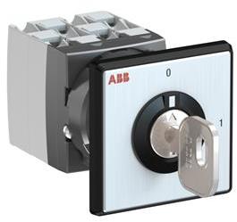 ABB 1SCA126479R1001 OC25 Cam switch, Ith=25A, ON-OFF, 3-contacts, Snap-on door mounting, Black Key operated
