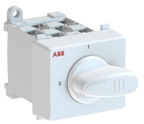 ABB 1SCA126447R1001 OC25 Cam switch, Ith=25A, ON-OFF, 3-contacts, DIN-rail and screw base mounting, Grey Modular handle