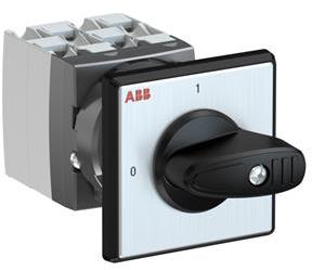 ABB 1SCA126448R1001 OC25 Cam switch, Ith=25A, ON-OFF, 3-contacts, Snap-on door mounting, Black Basic handle