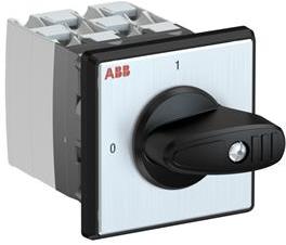 ABB 1SCA126455R1001 OC25 Cam switch, Ith=25A, ON-OFF, 4-contacts, Screw and door mounting, Black Basic handle