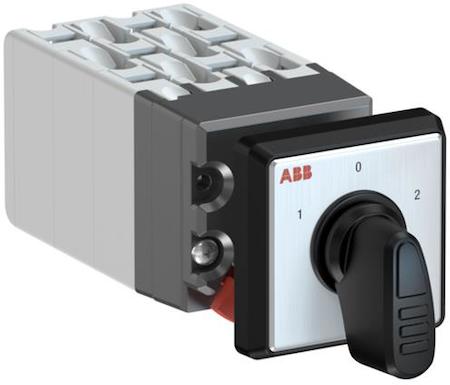 ABB 1SCA126490R1001 OC10 Cam switch, Ith=10A, Change-Over, 6-contacts, Snap-on door mounting, Black Basic handle