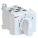 ABB 1SCA126493R1001 OC25 Cam switch, Ith=25A, Change-Over, 2-contacts, DIN-rail and screw base mounting, Grey Modular handle