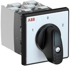 ABB 1SCA126500R1001 OC25 Cam switch, Ith=25A, Change-Over, 4-contacts, Screw and door mounting, Black Basic handle