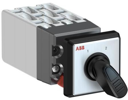 ABB 1SCA126519R1001 OC10 Cam switch, Ith=10A, Change-Over, 6-contacts, Snap-on door mounting, Black Basic handle