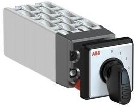 ABB 1SCA126566R1001 OC10 Cam switch, Ith=10A, Multi-Step, 9-contacts, Snap-on door mounting, Black Basic handle