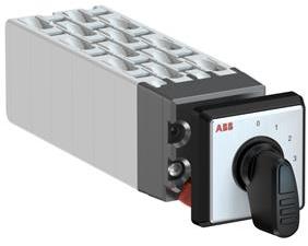 ABB 1SCA126567R1001 OC10 Cam switch, Ith=10A, Multi-Step, 12-contacts, Snap-on door mounting, Black Basic handle