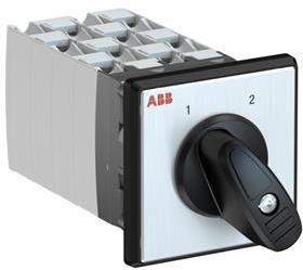 ABB 1SCA126535R1001 OC25 Cam switch, Ith=25A, Change-Over, 8-contacts, Screw and door mounting, Black Basic handle