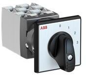 ABB 1SCA126572R1001 OC25 Cam switch, Ith=25A, Multi-Step, 6-contacts, Snap-on door mounting, Black Basic handle