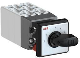 ABB 1SCA126600R1001 OC10 Cam switch, Ith=10A, Multi-Step, 5-contacts, Snap-on door mounting, Black Basic handle