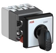 ABB 1SCA126643R1001 OC10 Cam switch, Ith=10A, Motor - Start, 2-contacts, Snap-on door mounting, Black Basic handle