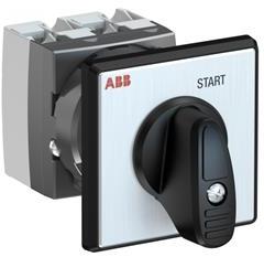 ABB 1SCA126644R1001 OC25 Cam switch, Ith=25A, Motor - Start, 2-contacts, Snap-on door mounting, Black Basic handle