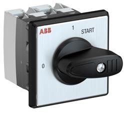 ABB 1SCA126642R1001 OC25 Cam switch, Ith=25A, Motor - Start, 2-contacts, Screw and door mounting, Black Basic handle