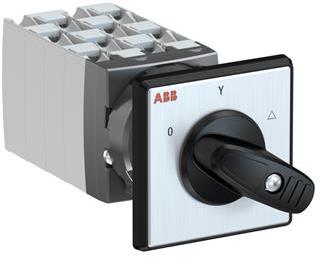 ABB 1SCA126630R1001 OC25 Cam switch, Ith=25A, Motor - Star delta, 8-contacts, Snap-on door mounting, Black Basic handle