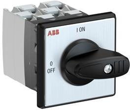 ABB 1SCA135002R1001 OC25 Cam switch, Ith=25A, ON-OFF, 4-contacts, Screw and door mounting, Black Basic handle