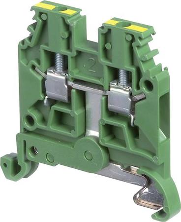 ABB 1SNA165909R0500 green Screw Clamp Terminal Blocks D2.5/5.P Mounting on rail by spring