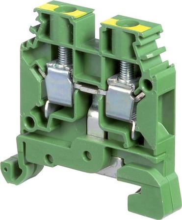 ABB 1SNA165830R2100 green/yellow Screw Clamp Terminal Blocks D6/8.P for ground wire, same size as M6/8 terminale block