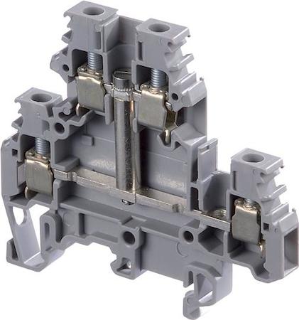 ABB 1SNA115166R1100 grey Screw Clamp Terminal Blocks M4/6.D1 with vertical interconnection and partition on lower deck