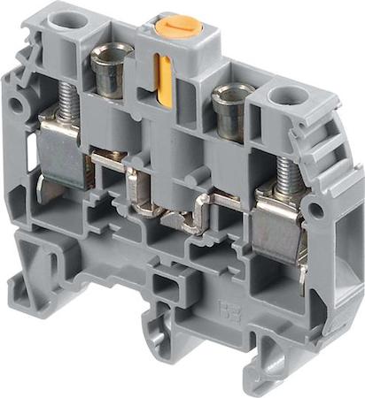 ABB 1SNA115277R2000 grey Screw Clamp Terminal Blocks M6/8.STP equipped with 2 test sockets DIA. 4 mm / .16"
