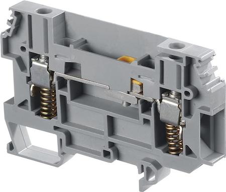 ABB 1SNA115914R0700 grey Screw Clamp Terminal Blocks D6/8.ST.RS equipped with a pressure spring under the clamp for bare cable or equipped with bent ferrules