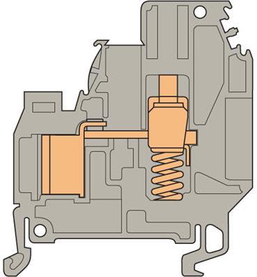 ABB 1SNA399632R0100 grey IDC Terminal Blocks D6/8.ADO.RS for bare wire or equipped with bent lug and ADO wire size