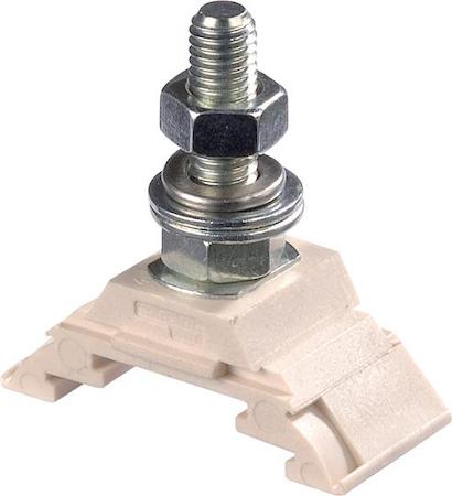 ABB 1SNA295401R2300 beige Railway Terminal Blocks HD70/22.F8.31.1 1 stud terminal M8 x 31,5 mm (1.24") - Equipment : 1 bottom nut + 2 washers + with 1 spring washer + 1 top nut