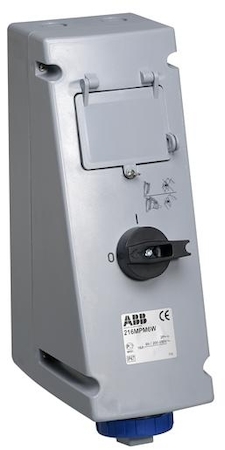 ABB 2CMA167957R1000 Switched interlocked socket-outlet with MCB, 6h, 16A, IP67, 3P+E