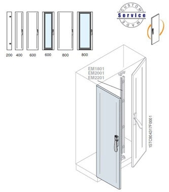 ABB EC2280FC8K Створка двойной двери 2200x800мм ВхШ